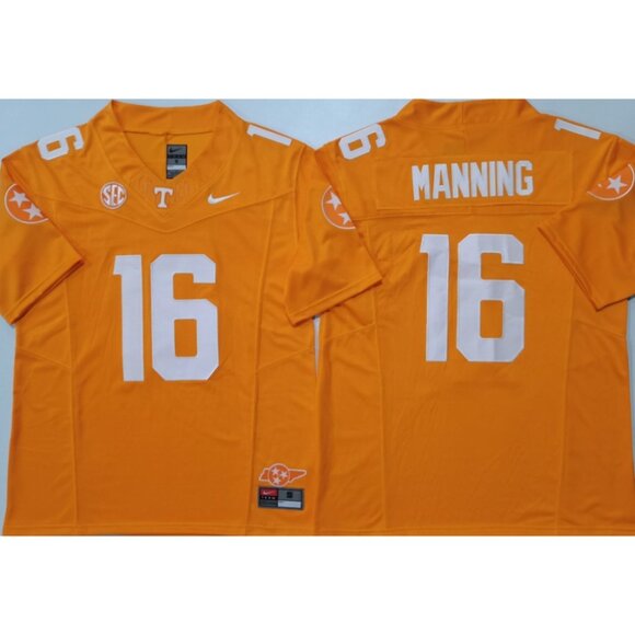 Mens Youths Kids Womens 16 PEYTON MANNING Orange Stitched JERSEY